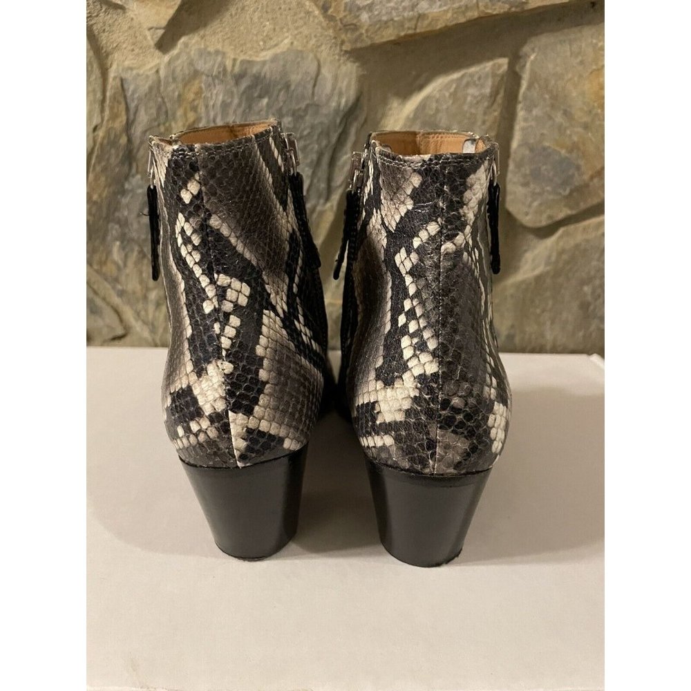 Italian Leather Python Snakeskin Ankle Boots Side… - image 4